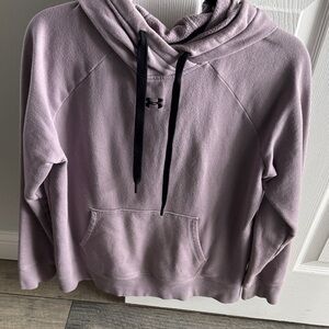 Under Armour Women's Light Purple Pullover Hoodie with Black Drawstrings